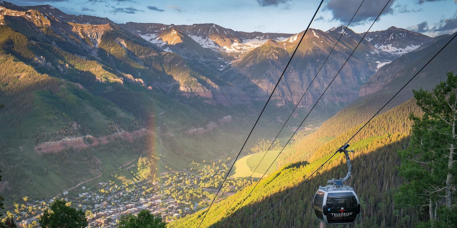 Image of Telluride's free gondola in Colorado