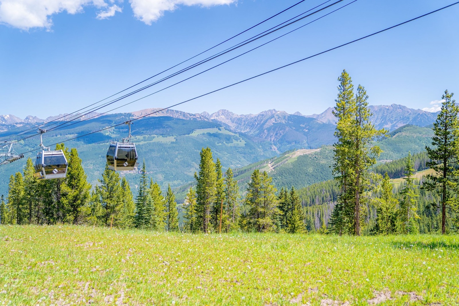 Image of the One Gondola during summer in Vail Resort, Colorado