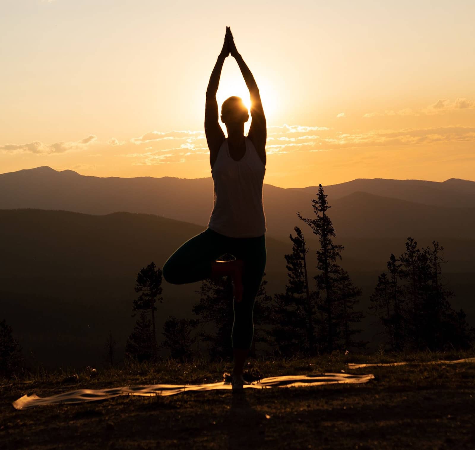 Image of a person doing yoga in Winter Park, Colorado