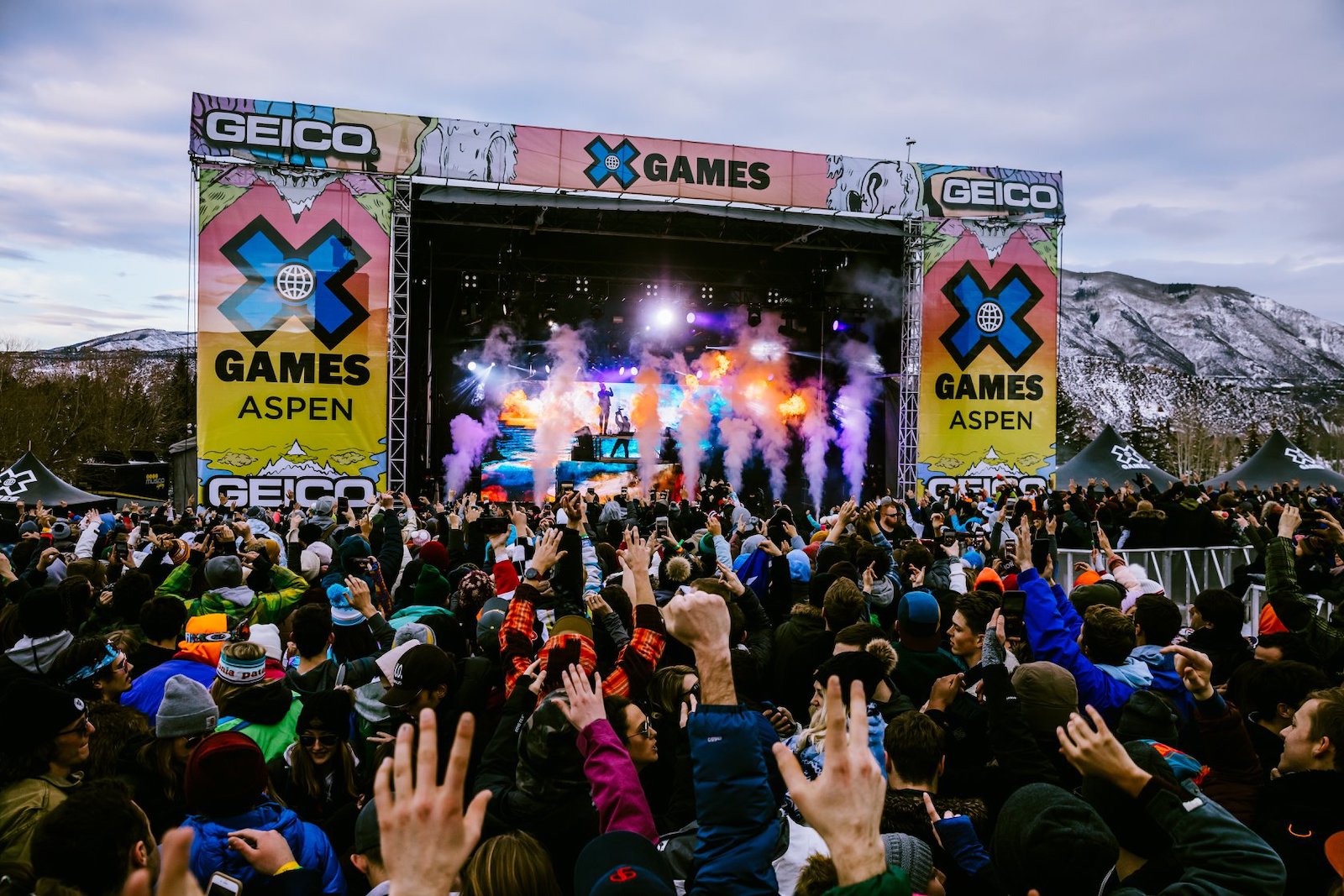 Image of a stage at the Winter X Games in Aspen, Colorado