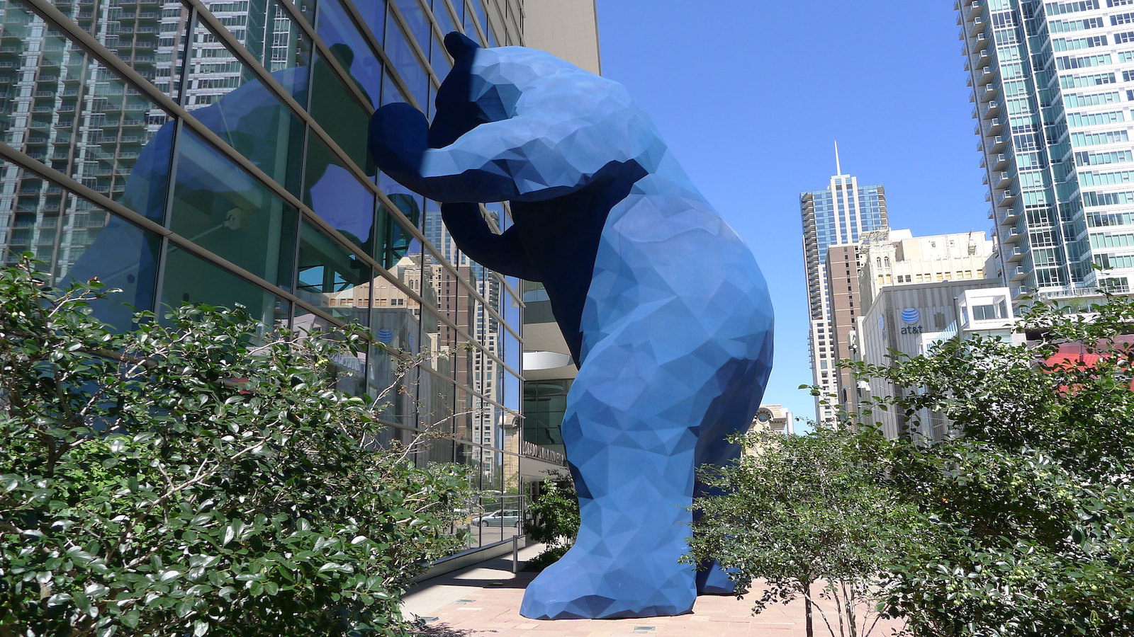 Big blue bear outside of the convention center in Denver, Colorado