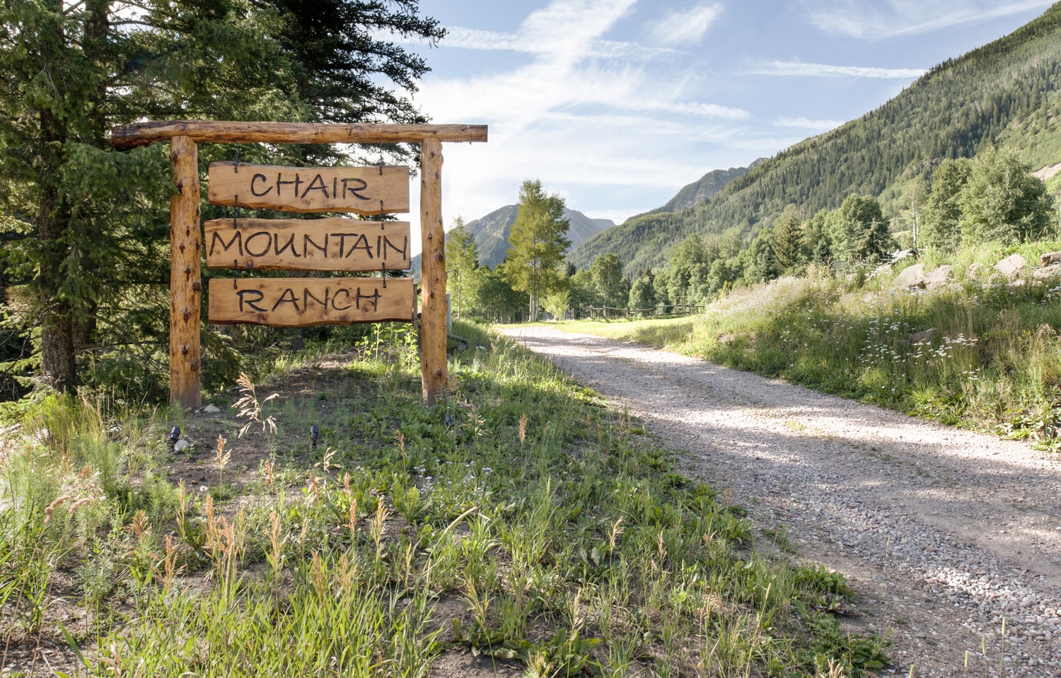 chair mountain ranch entrance in marble colorado