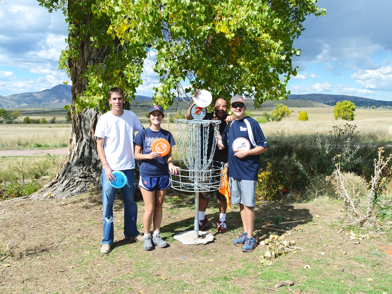 Image of people playing disc golf at Fehringer Ranch Park in Morrison, CO