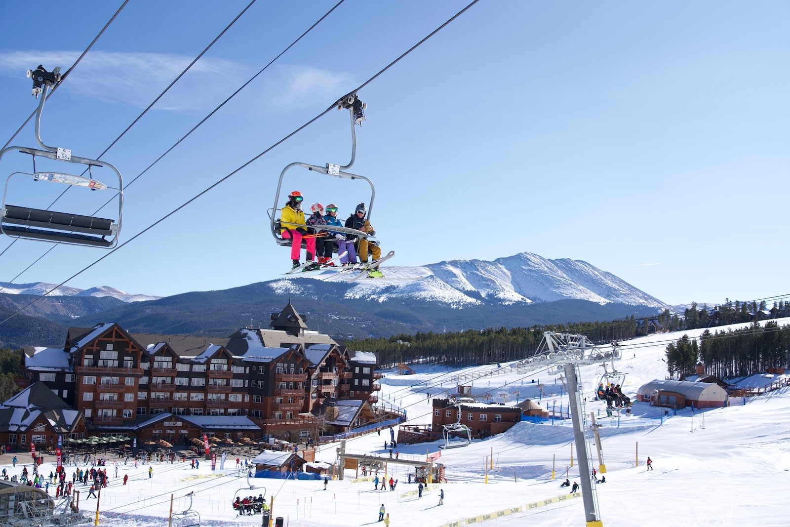 Image of Ski Hill Grill and the slopes in Breckenridge. 