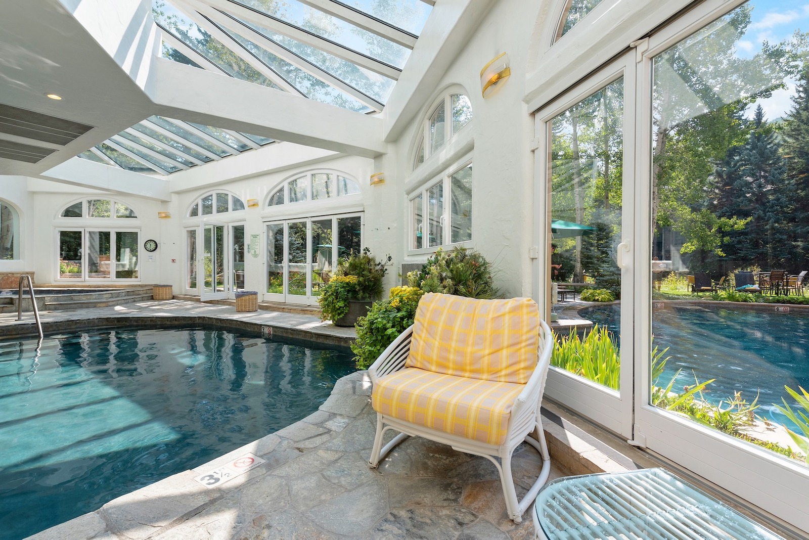 Image of the pools at Sonnenalp Hotel in Vail, CO