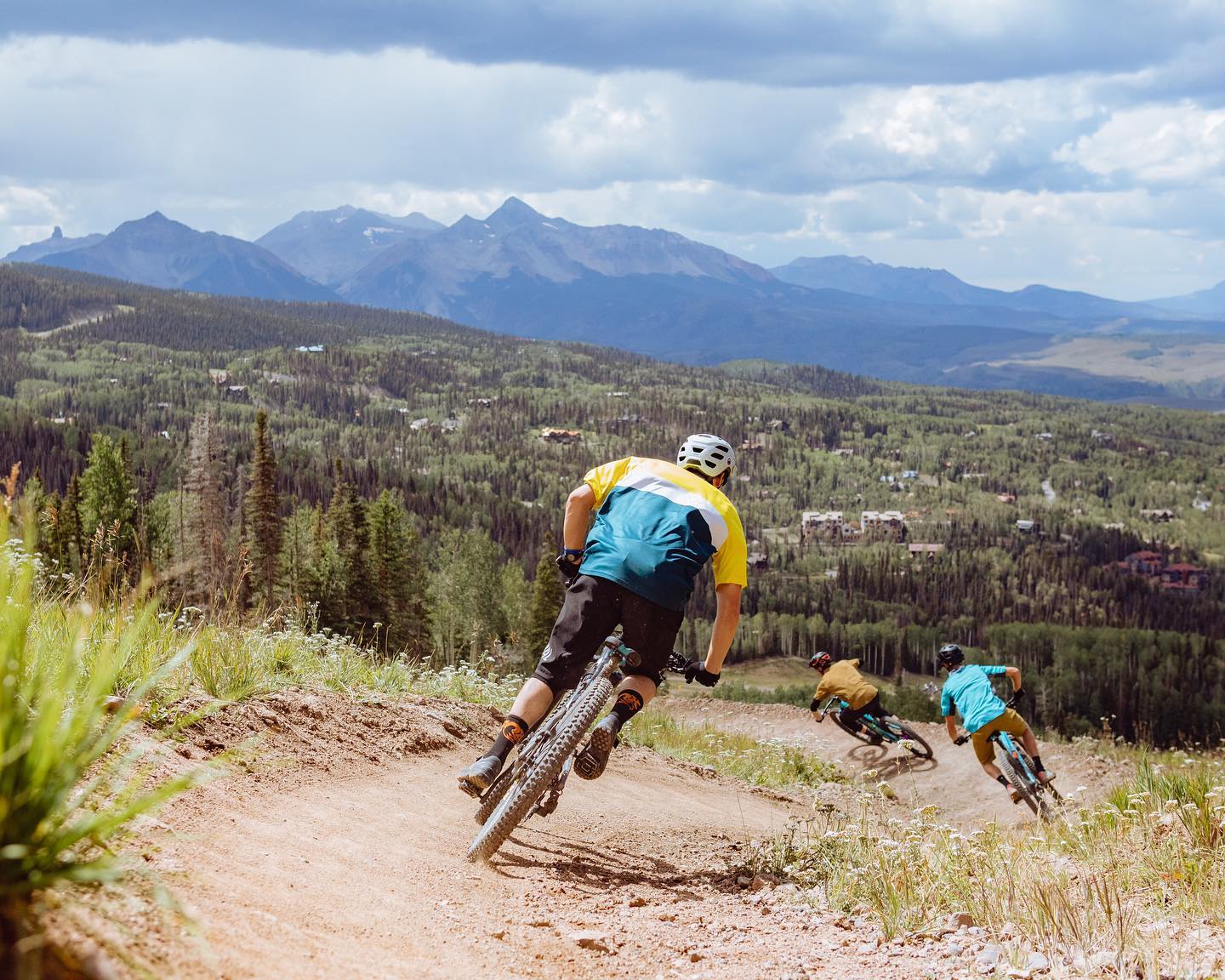 Image of people biking at Telluride Bike Park in Colorado