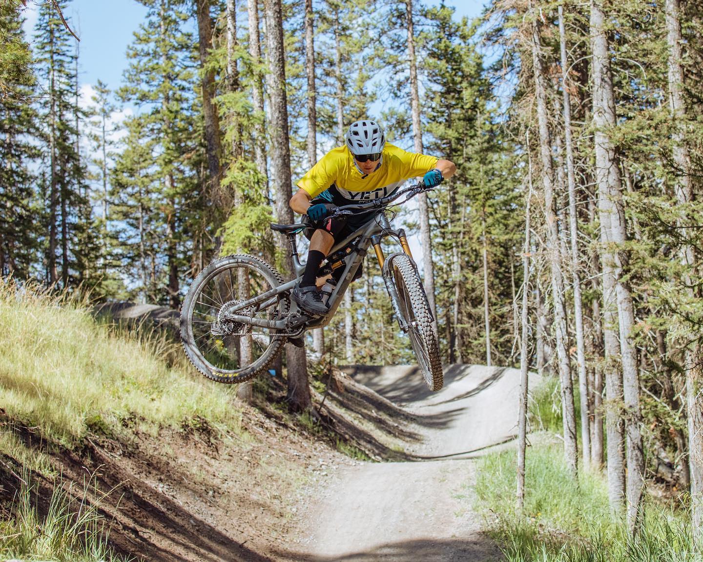 Image of a person biking at Telluride Bike Park in Colorado