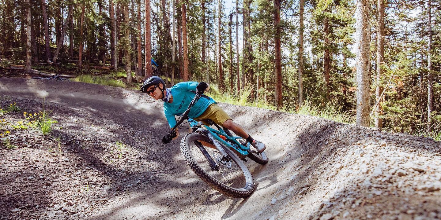 Image of a person biking at Telluride Bike Park in Colorado