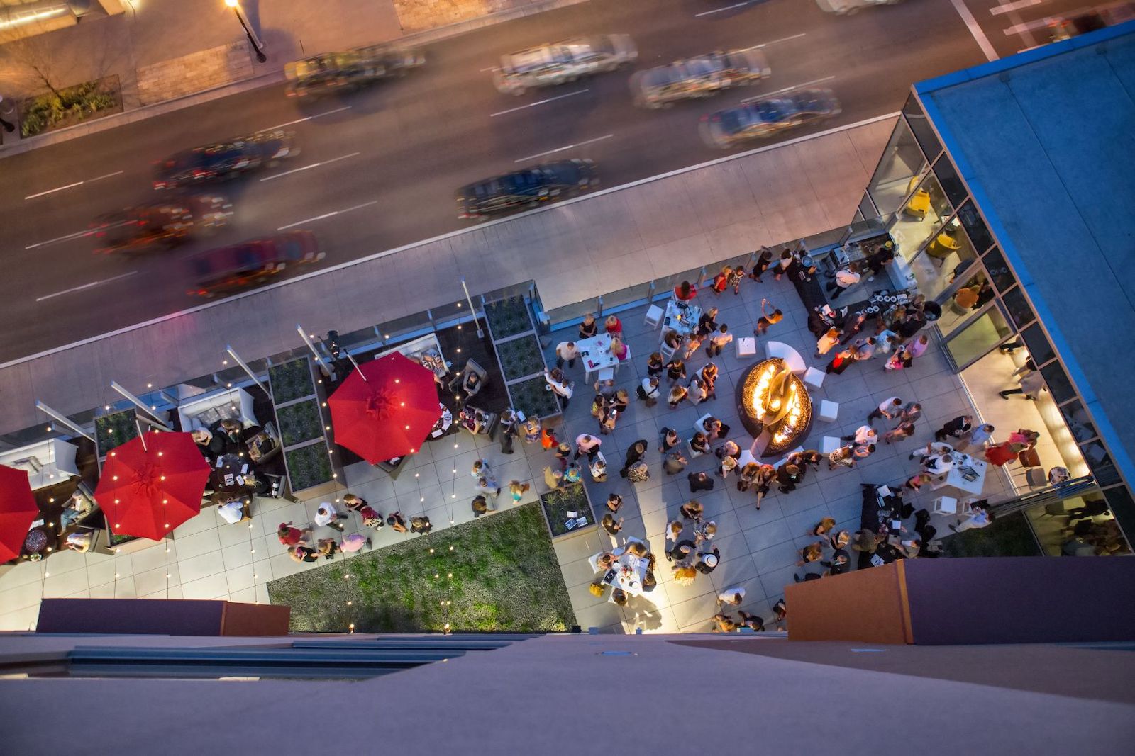 Image of the rooftop at the Art, a hotel in Denver, Colorado