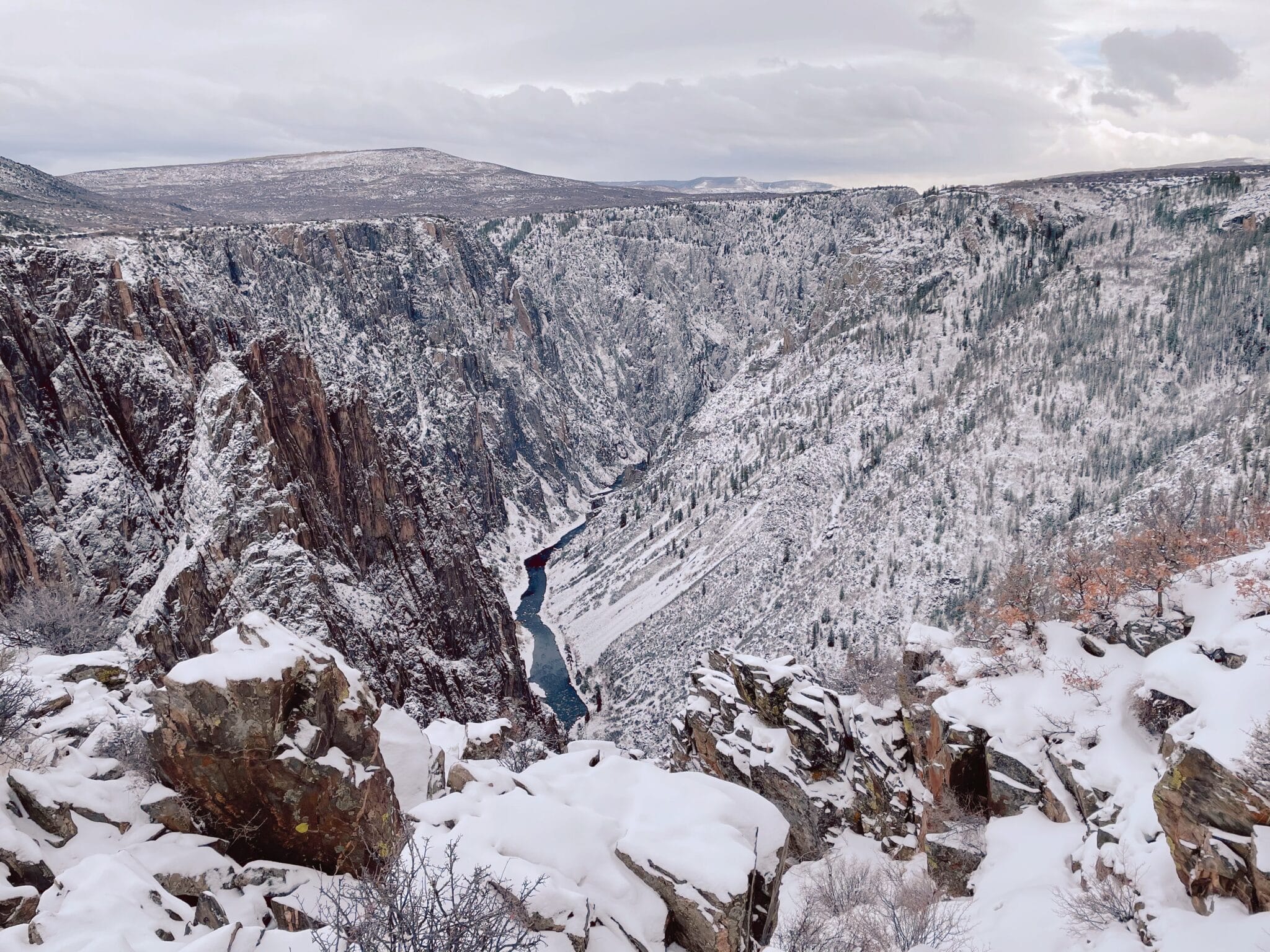 black canyon of the gunnison national park winter