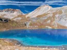 upper ice lakes with blue waters