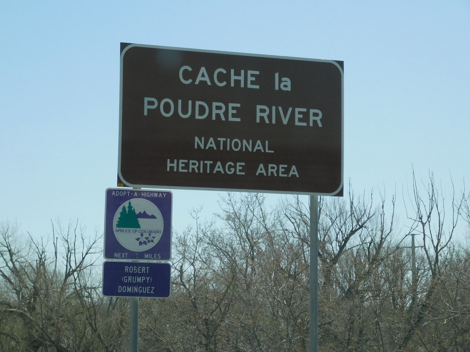 Cache la Poudre River National Heritage Area Sign