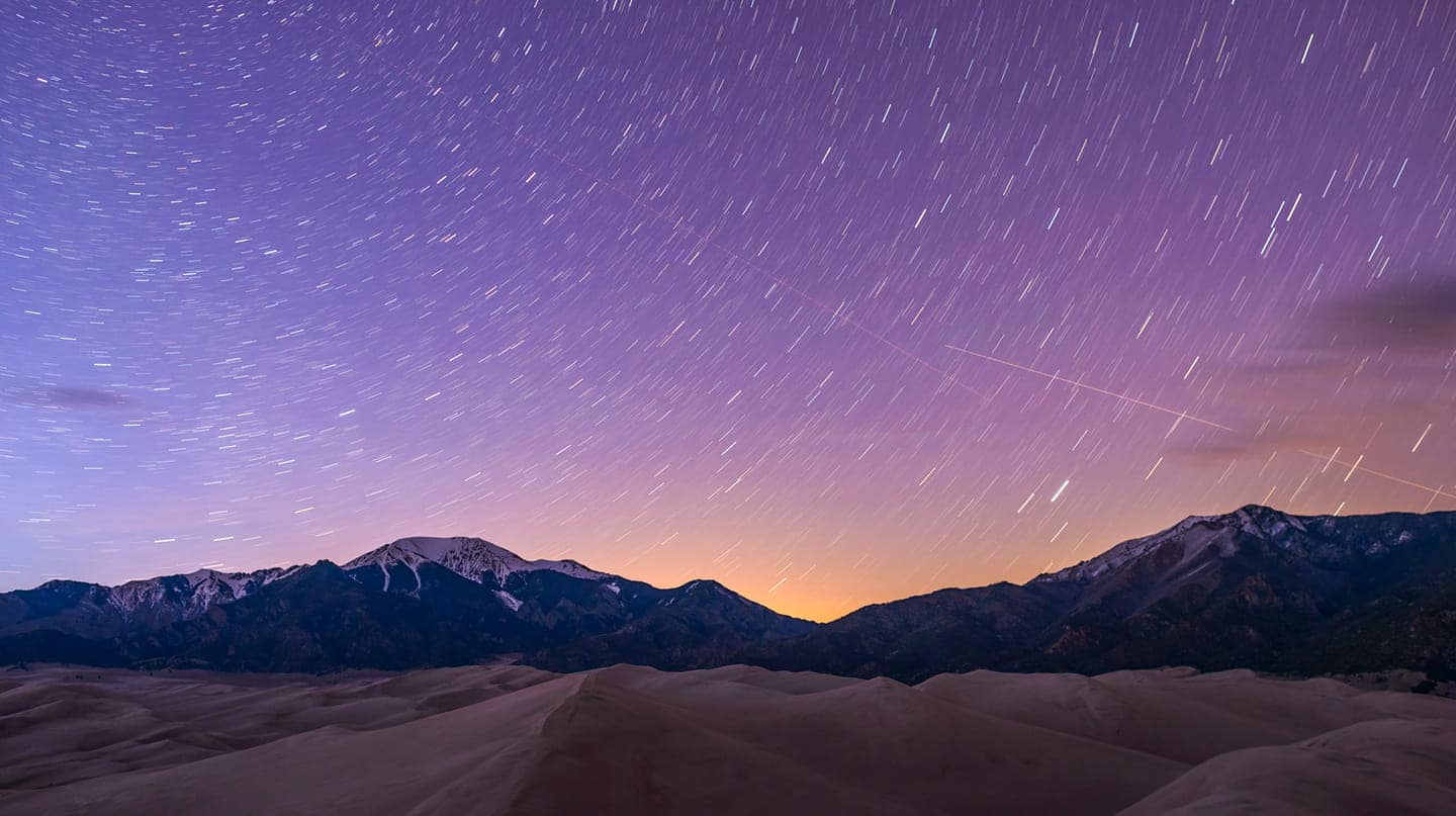 night sky in san luis valley in crestone