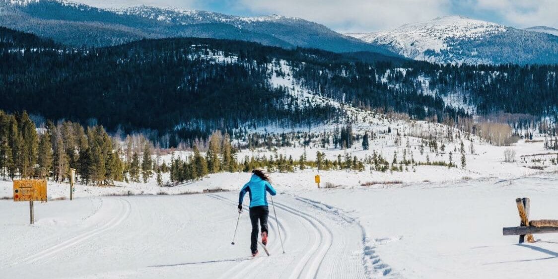 nordic skier at devil's thumb ranch