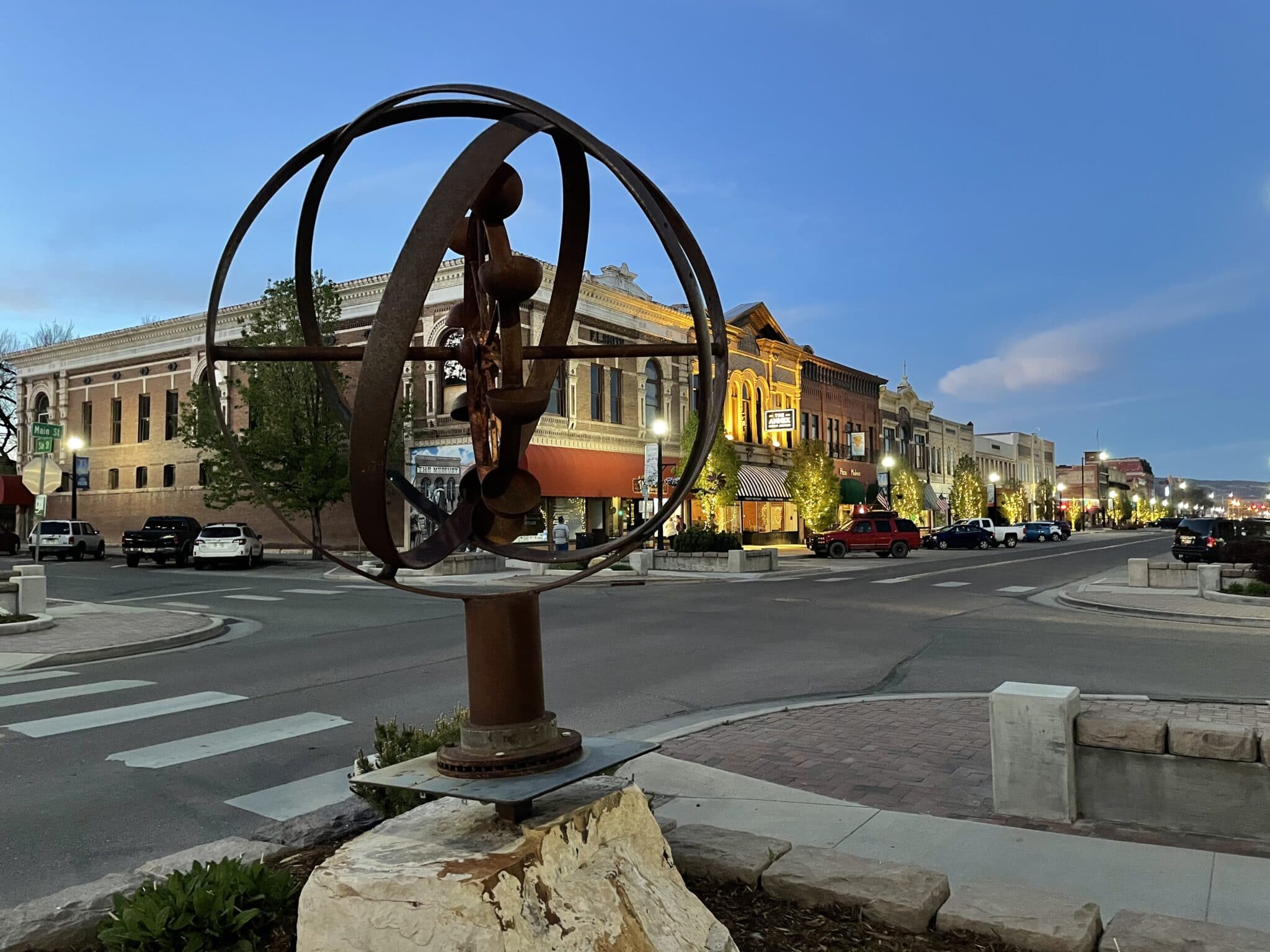 downtown canon city at night