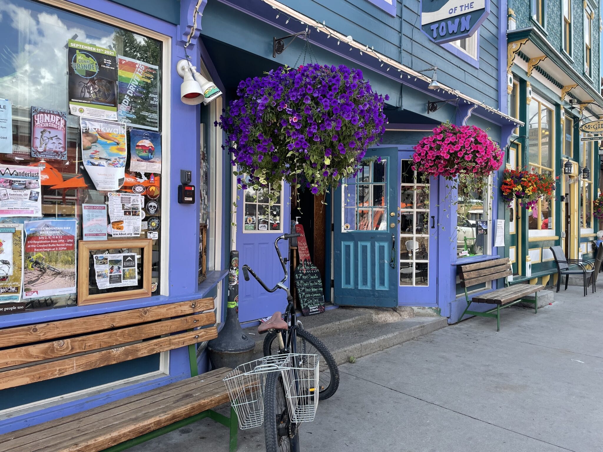 colorful buildings of downtown crested butte