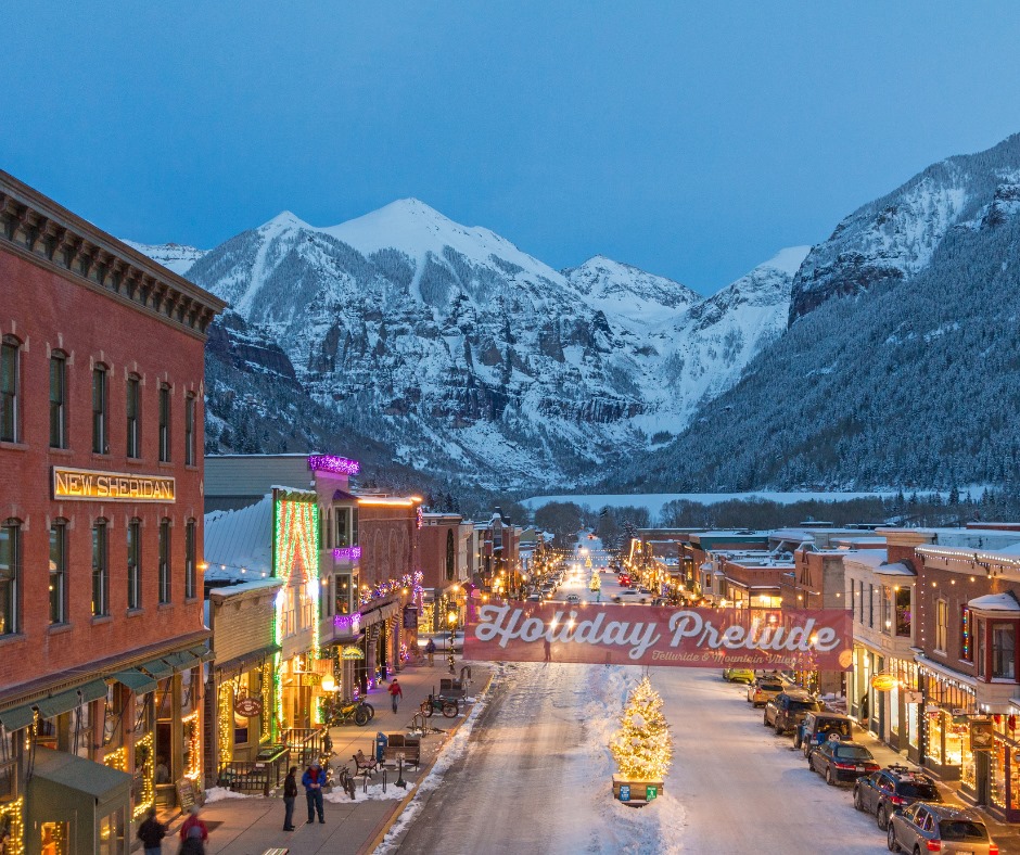 charming main street of downtown telluride