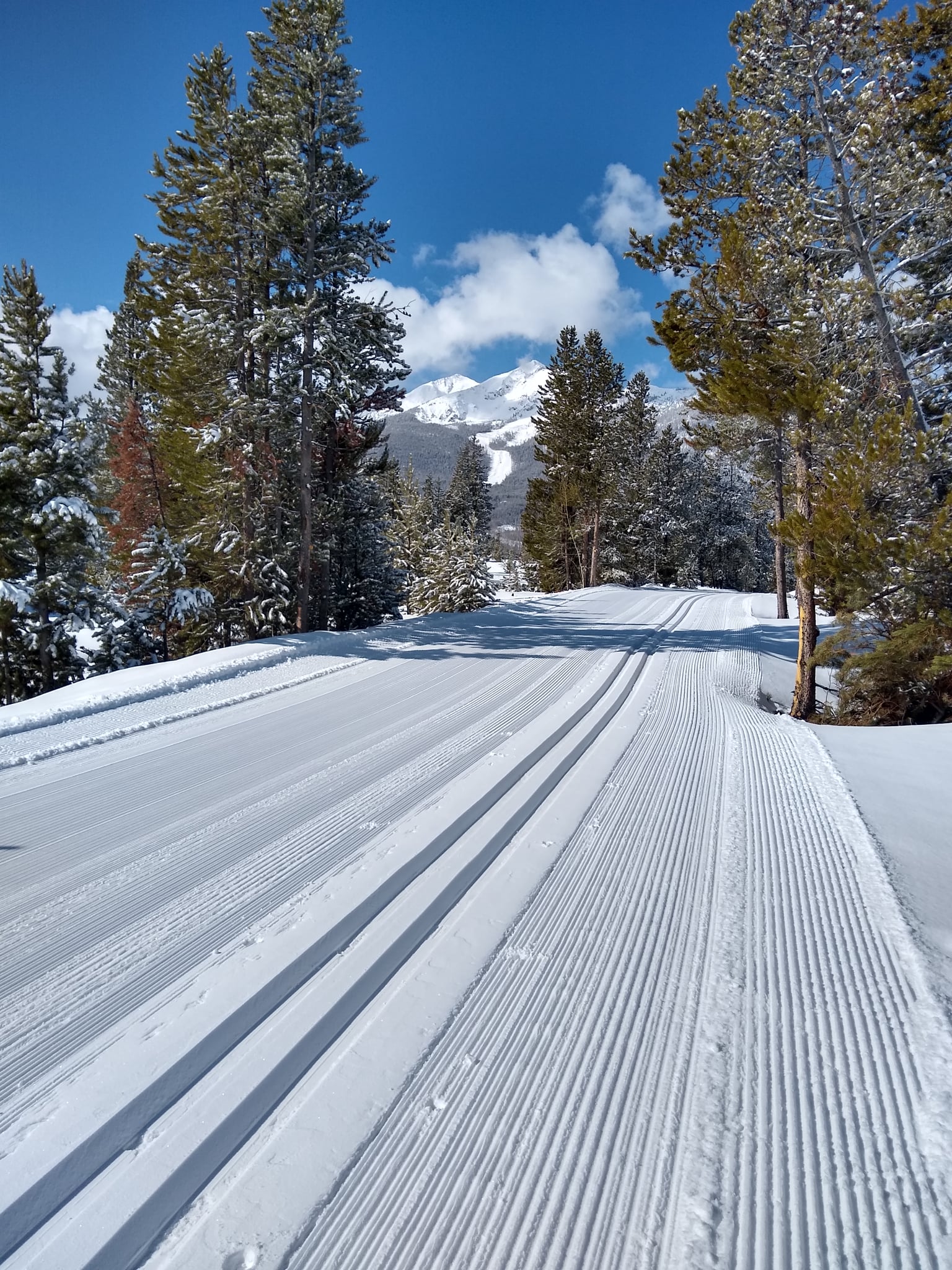 groomed trails at the frisco nordic center