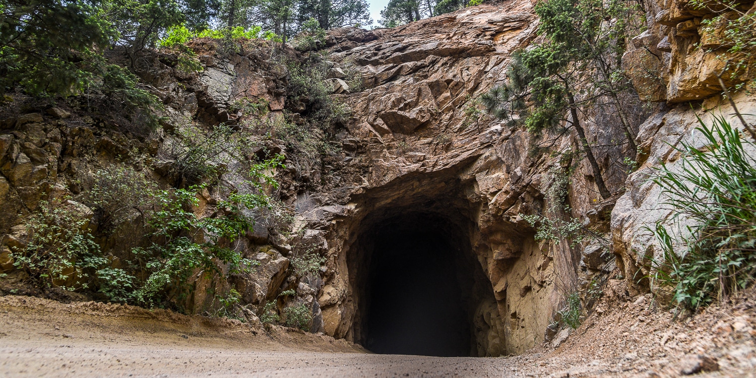 Lower Gold Camp Road Tunnel, North Cheyenne Canyon Park west of Colorado Springs