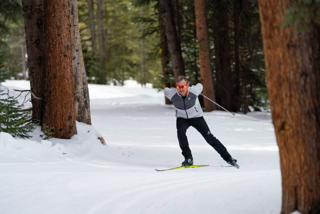 nordic skier at breckenridge nordic center