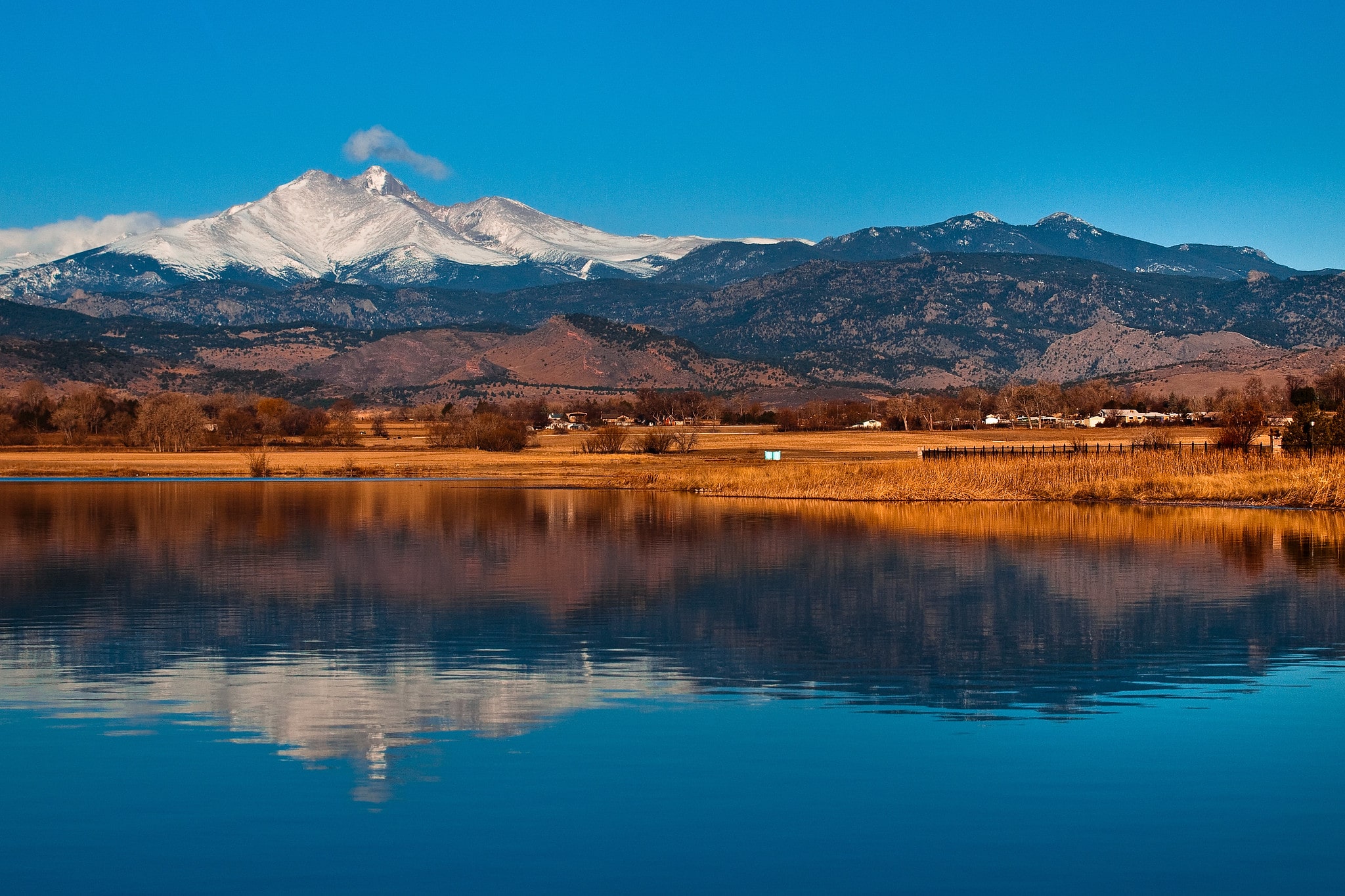 lake reflections of twin lakes