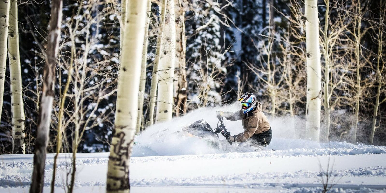 Image of a person of a snowmobile from Rocky Mountain Adventure Rentals in Colorado