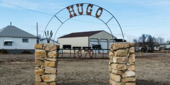 town sign of hugo colorado