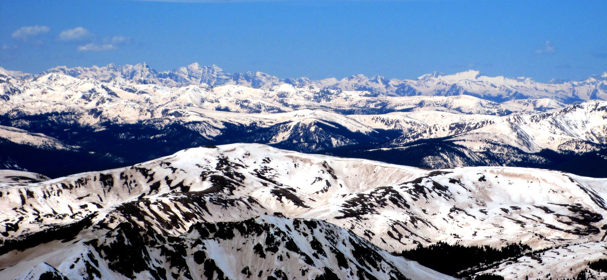 views of elk range from quandary peak near 