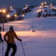 Image of Hesperus Ski Area in Colorado at night
