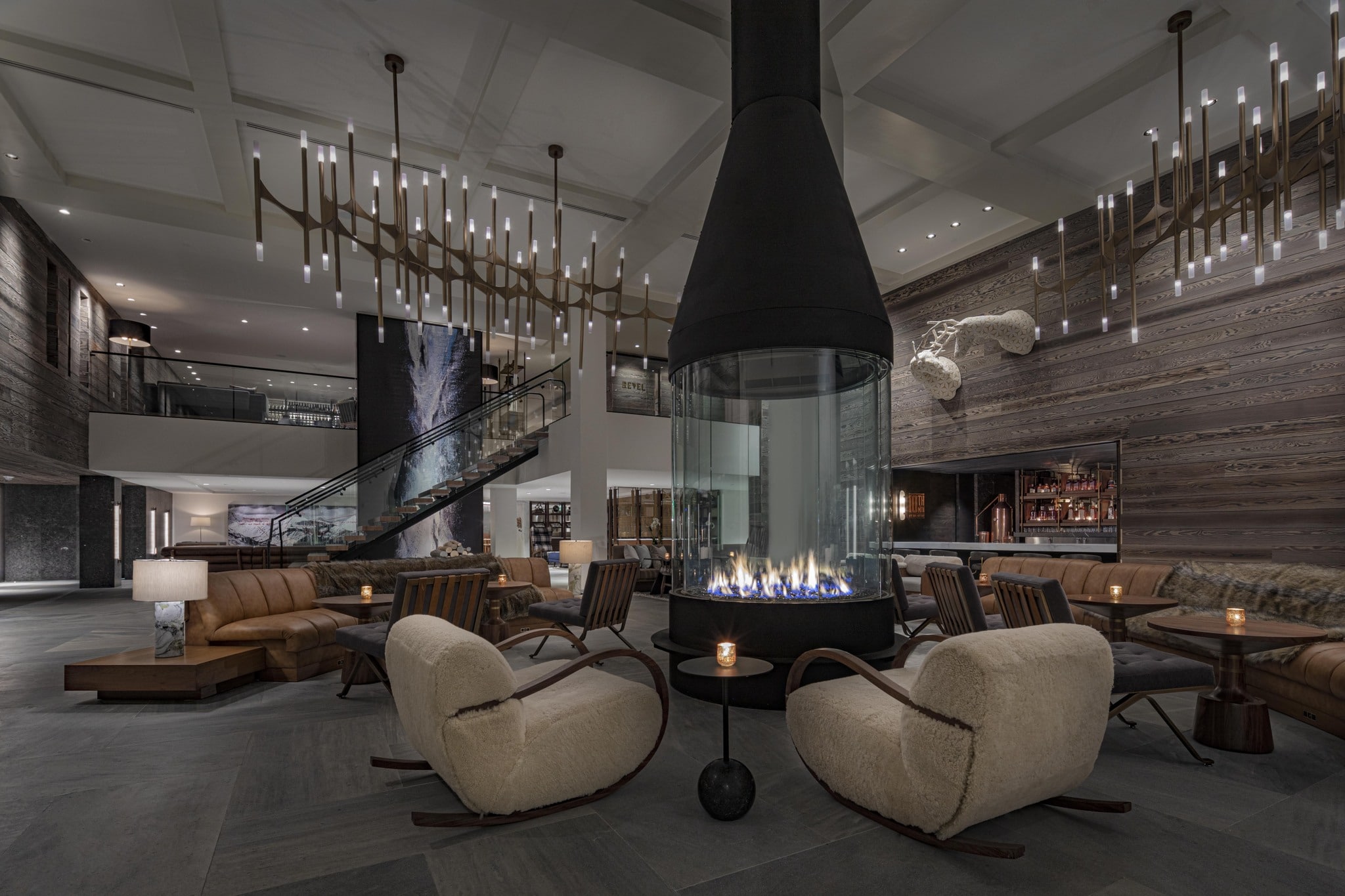 lobby at the hythe hotel in vail