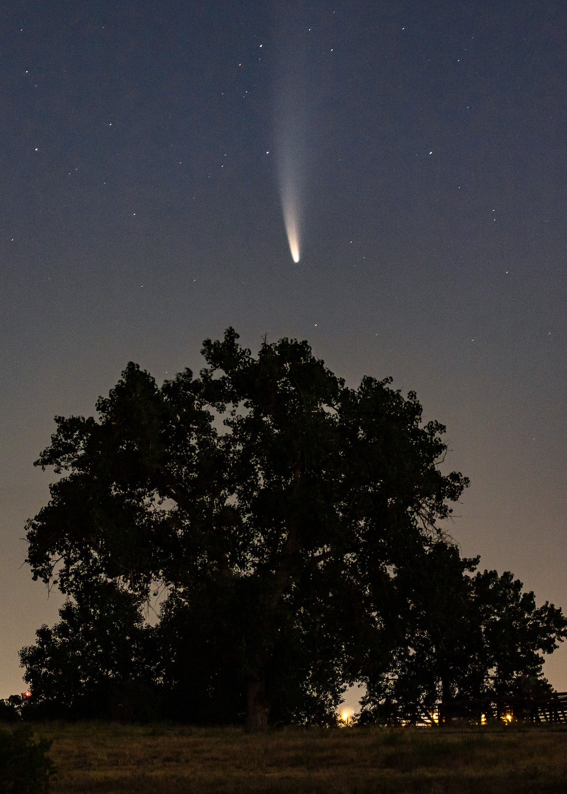 Night Stars Comet near Denver CO