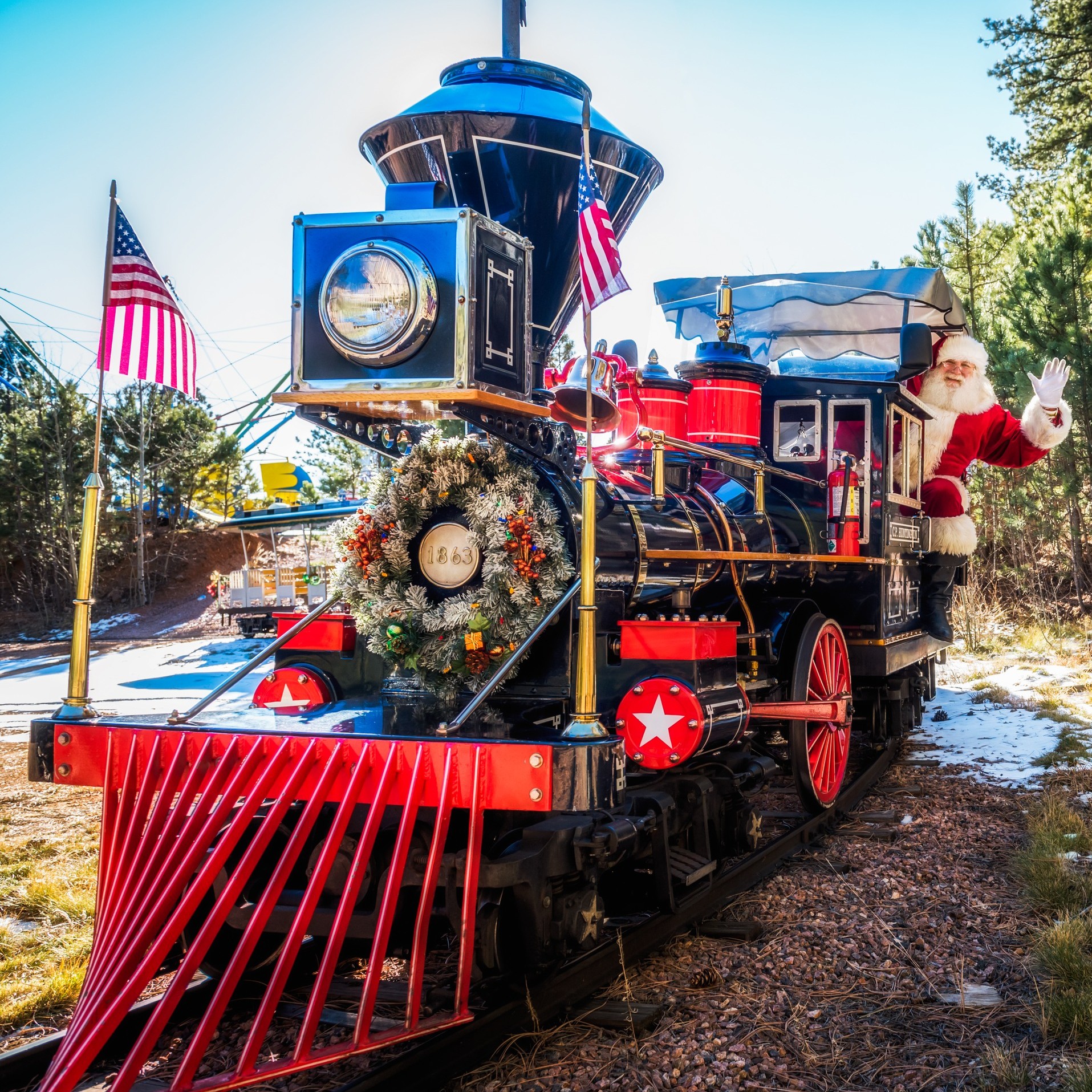 north pole santa's workshop christmas train in colorado springs