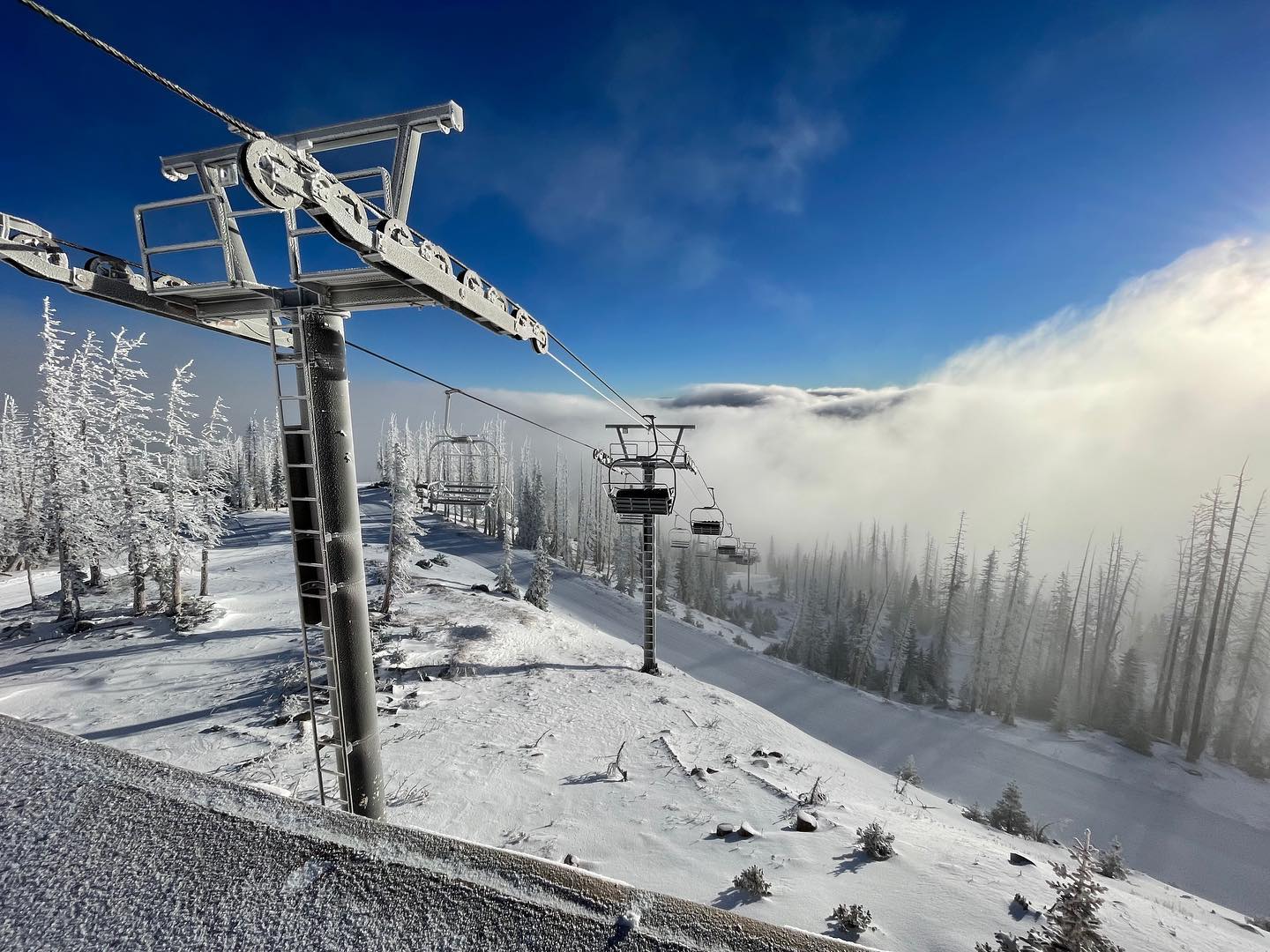 Image of the chairlift at Wolf Creek Ski Area in Pagosa Springs, Colorado