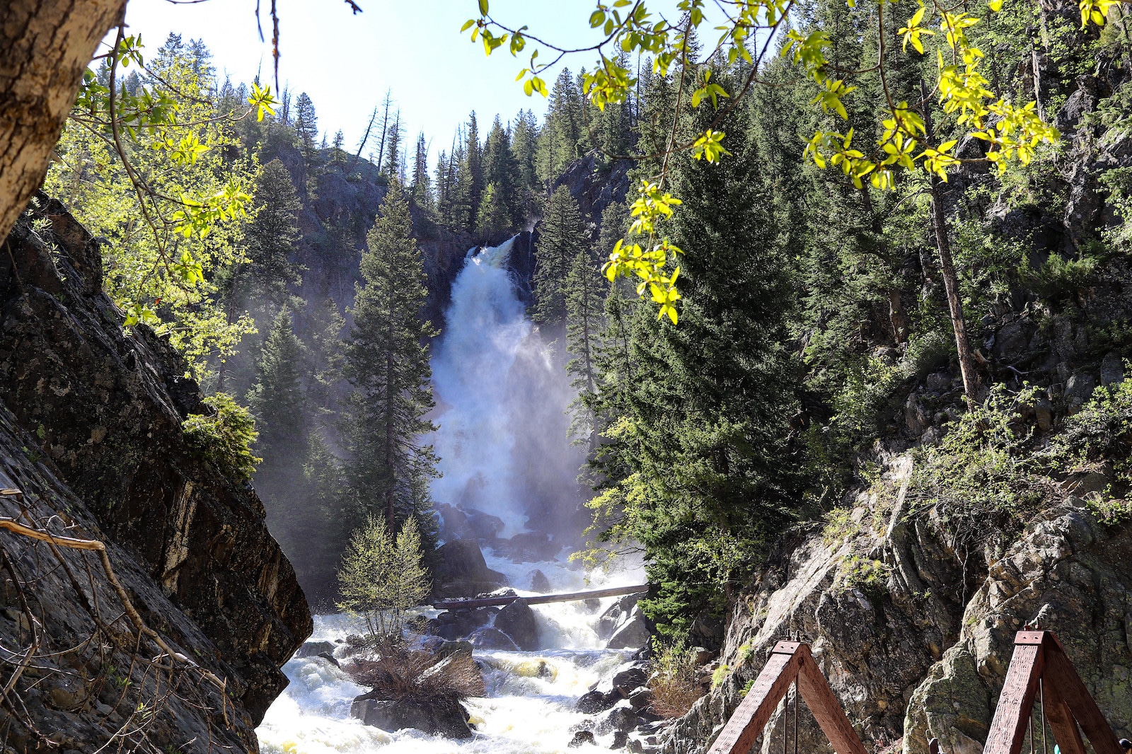 Fish Creek Falls pada bulan Mei, CO