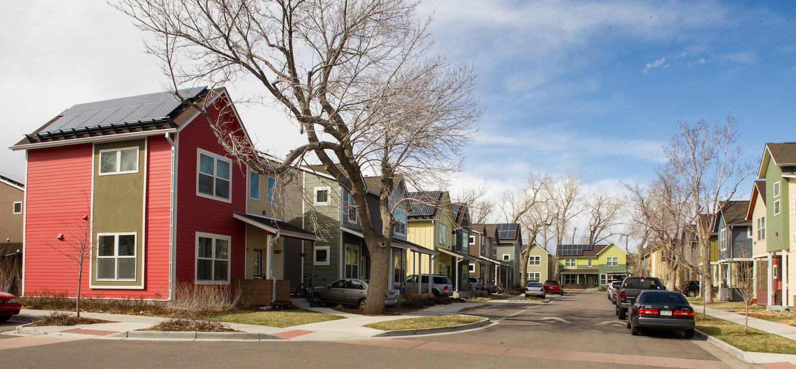 Red Oak Park Solar Home Neighborhood Boulder CO