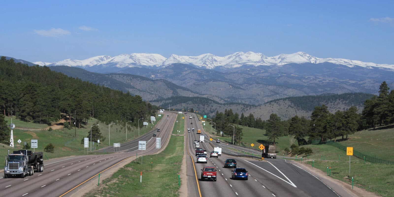 Front Range I-70 Highway Genesee Colorado