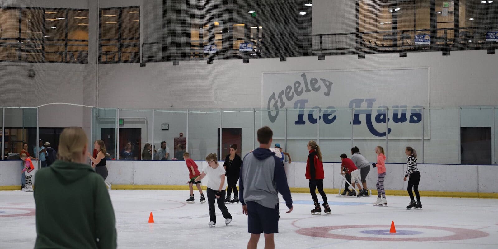 Image of people free skating at Greeley Ice Haus in Colorado