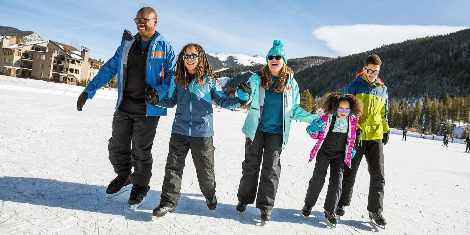 Image of a family skating at Keystone Resort's Lake in Colorado