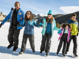 Image of a family skating at Keystone Resort's Lake in Colorado