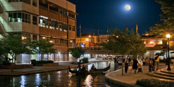 Pueblo CO Arkansas Riverwalk Nighttime