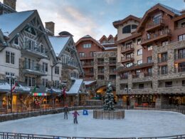 Image of the Telluride Mountain ice skating rink in Colorado