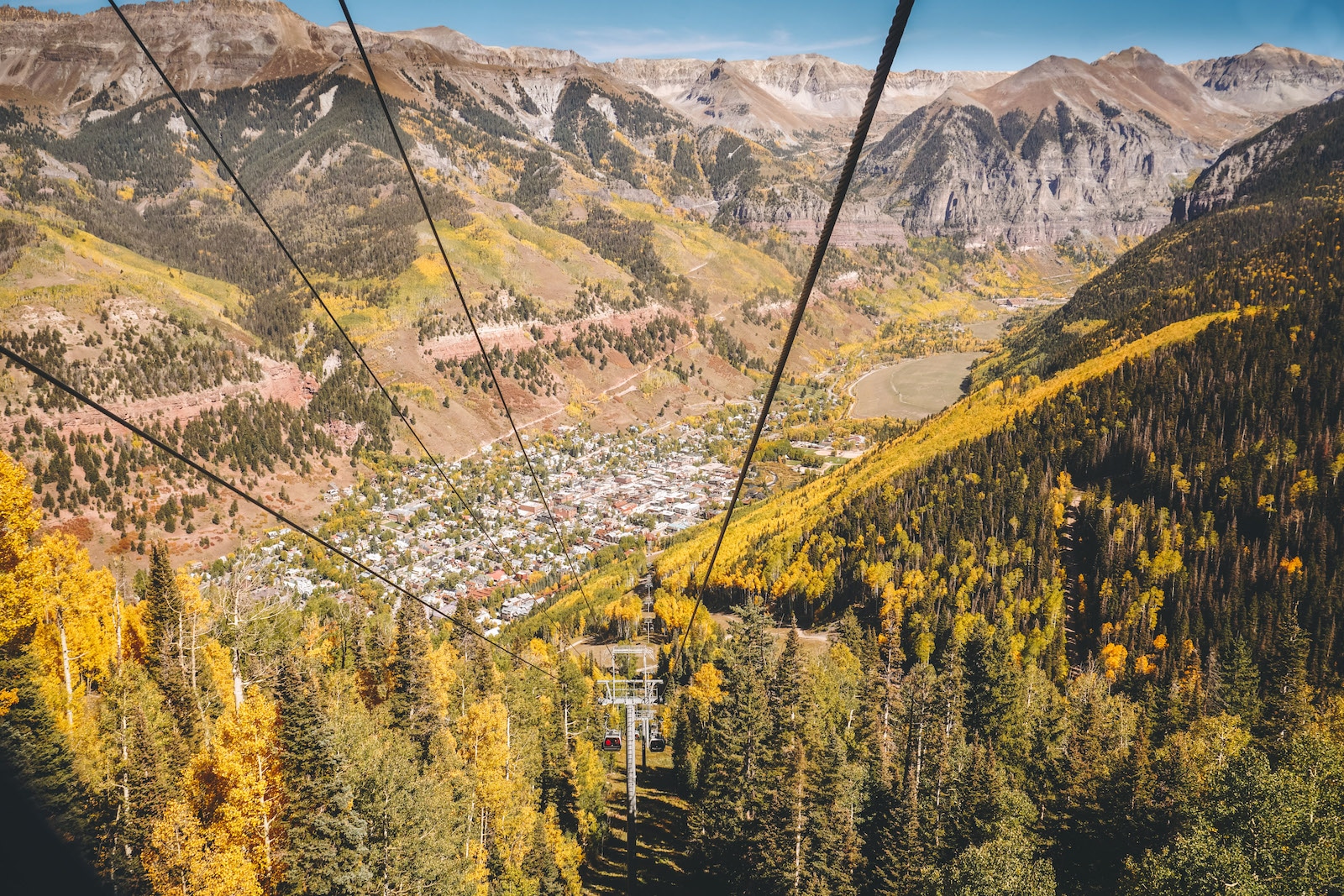 Telluride Mountain Village CO Gondola Fall Colors