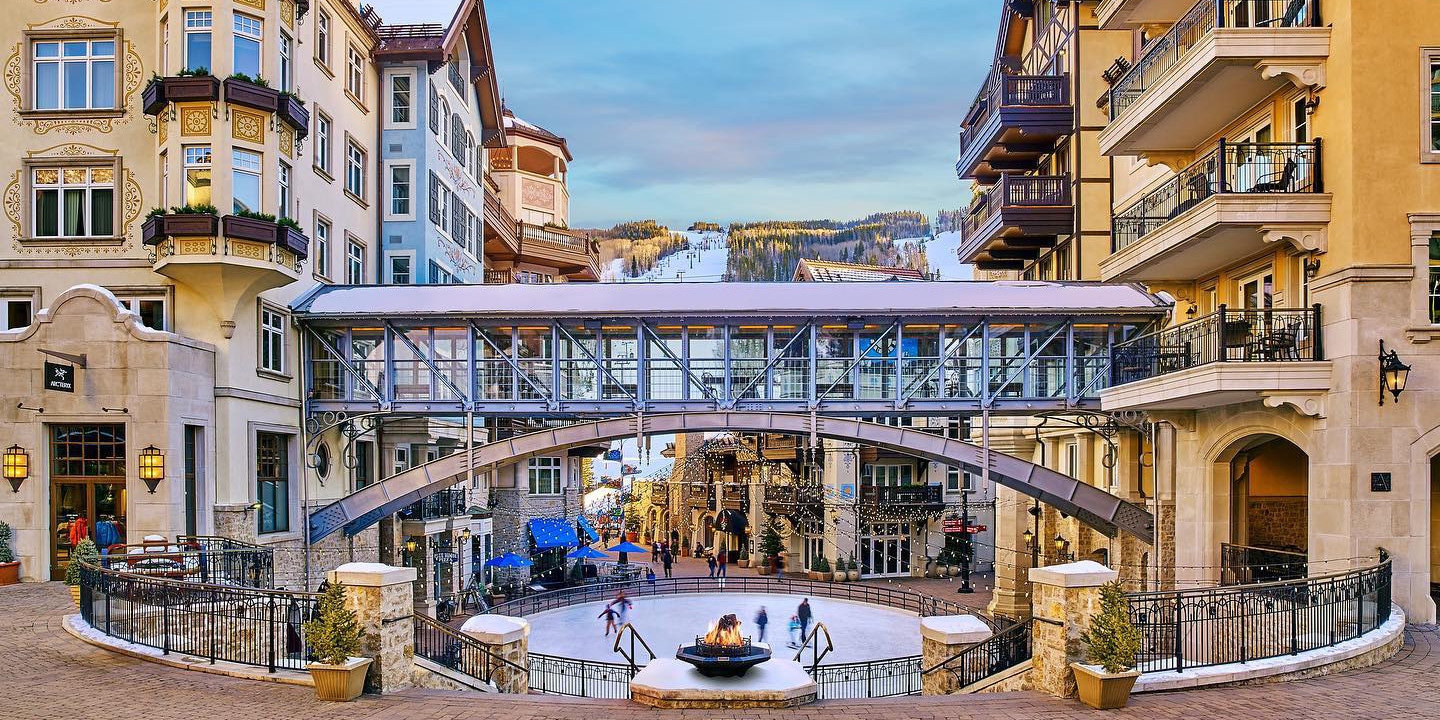 Image of the Vail Village Ice Rink in Colorado