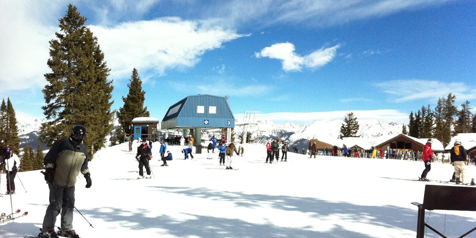 sunny ski day Vail, CO