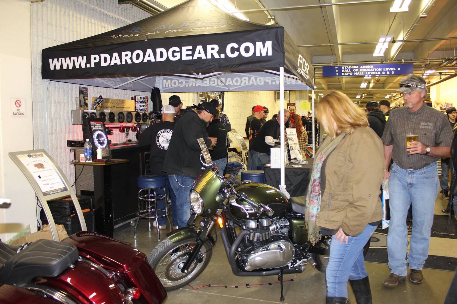 Image of people at the Colorado Motorcycle Expo in Denver, Colorado