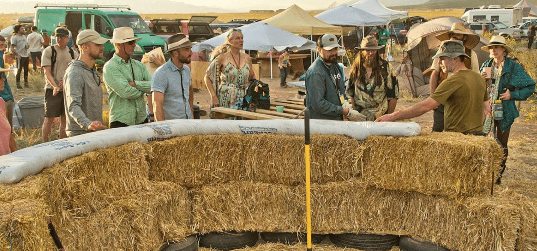 Group of people gathered at the Crestone Energy Fair