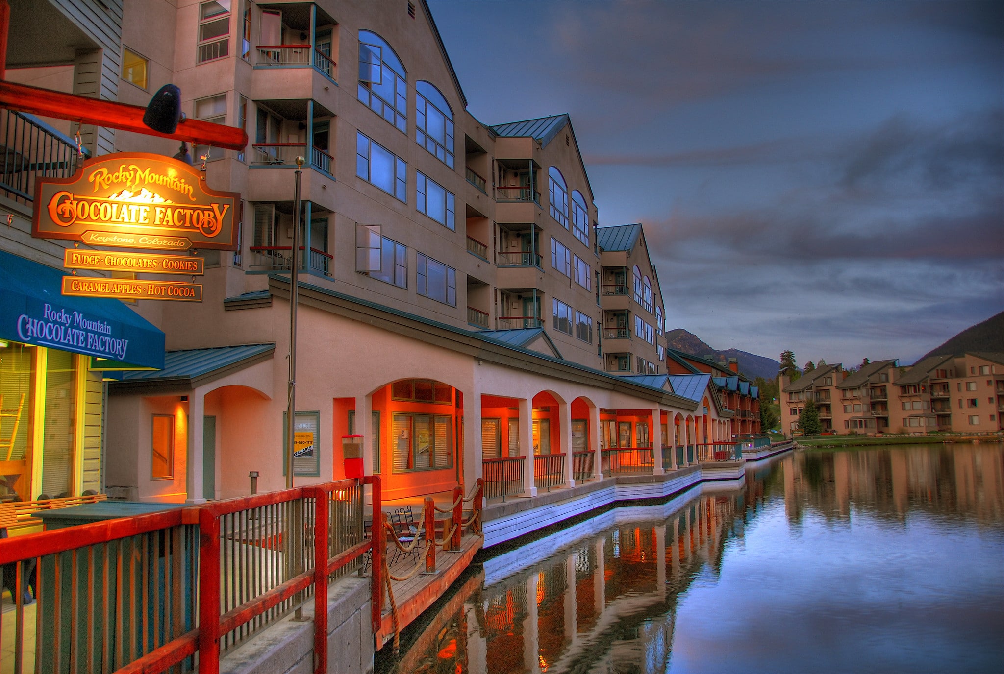 Shops on the lake