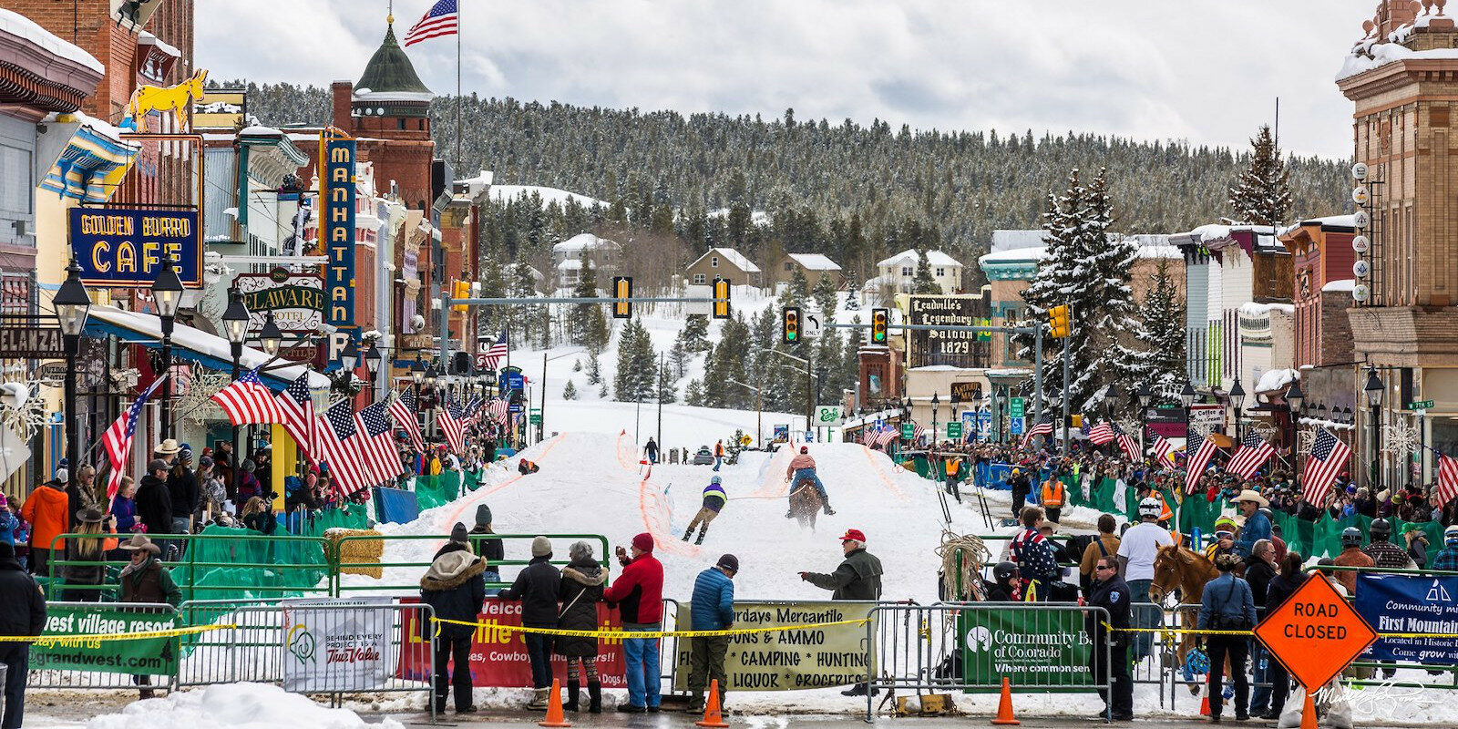 Image of Leadville Ski Joring on Harrison Ave in Colorado