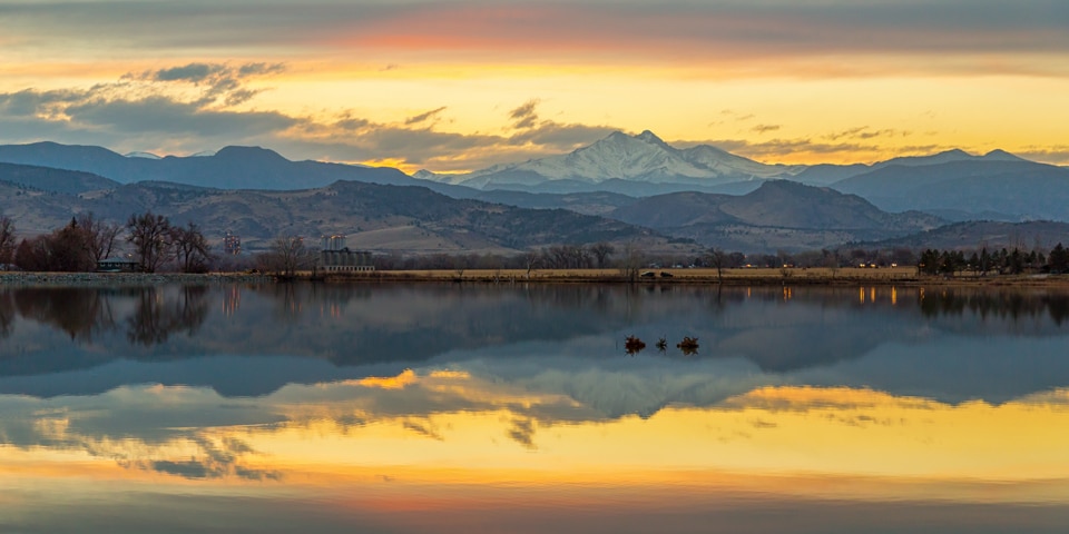 McCall Lake Colorado Longmont Snow Reflections