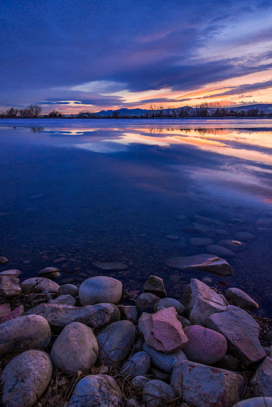 Sunset over McCall Lake Longmont CO